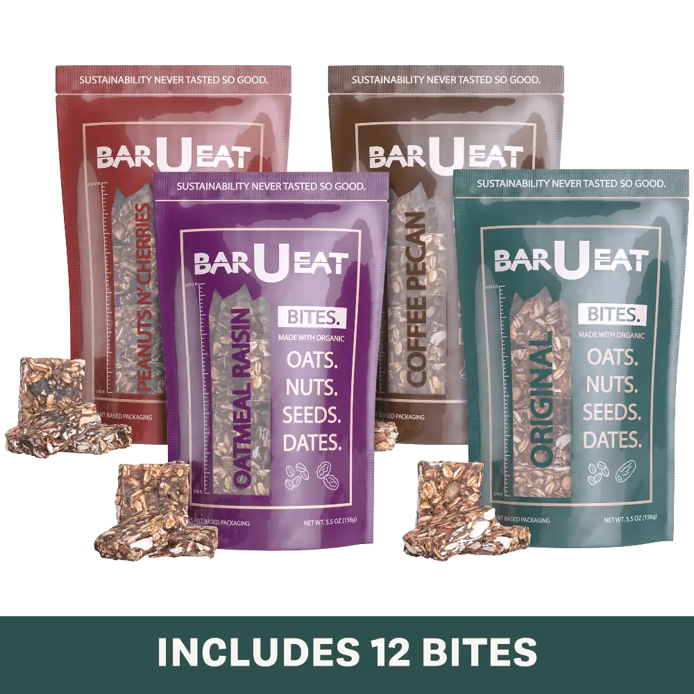 a bag of each flavor of bites