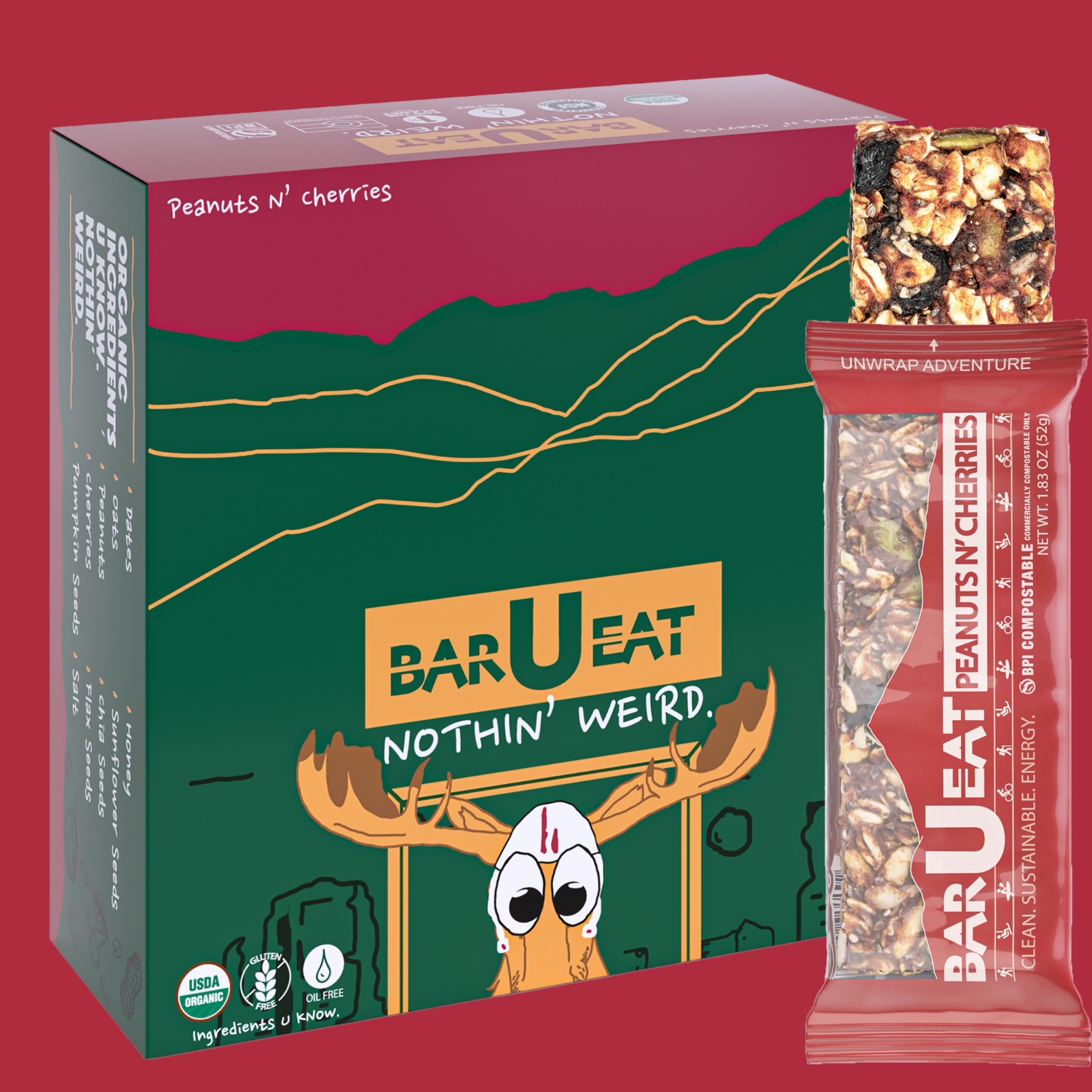 peanut cherry nothin weird moose bar