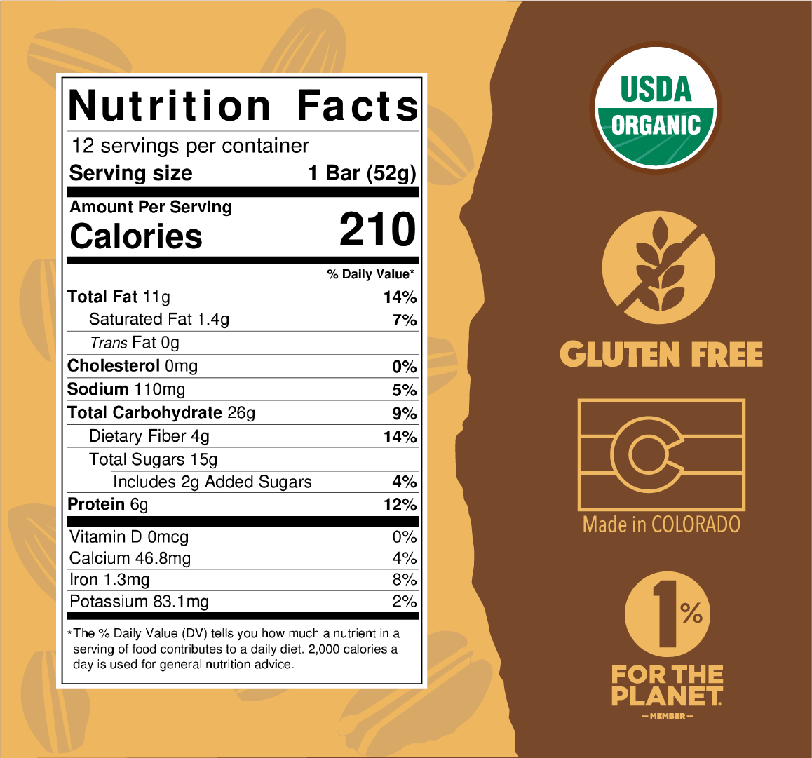coffee pecan nutrition facts and organic certification