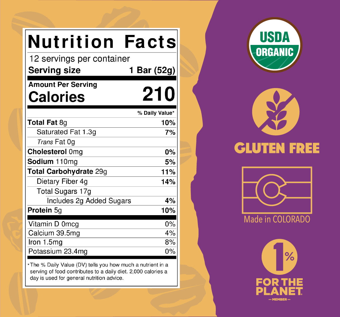oatmeal raisin organic certification and nutrition facts