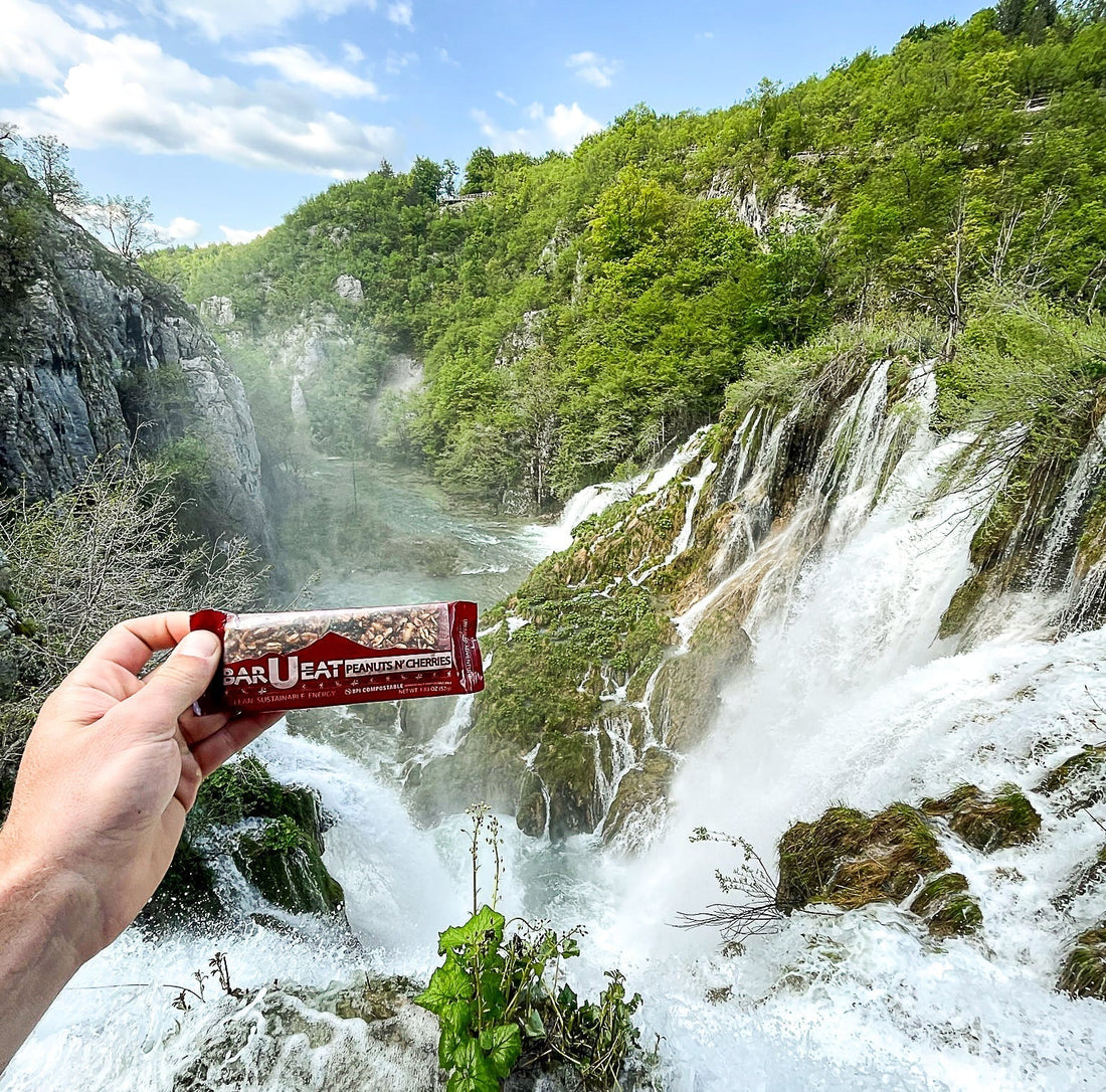 barueat at waterfall in croatia