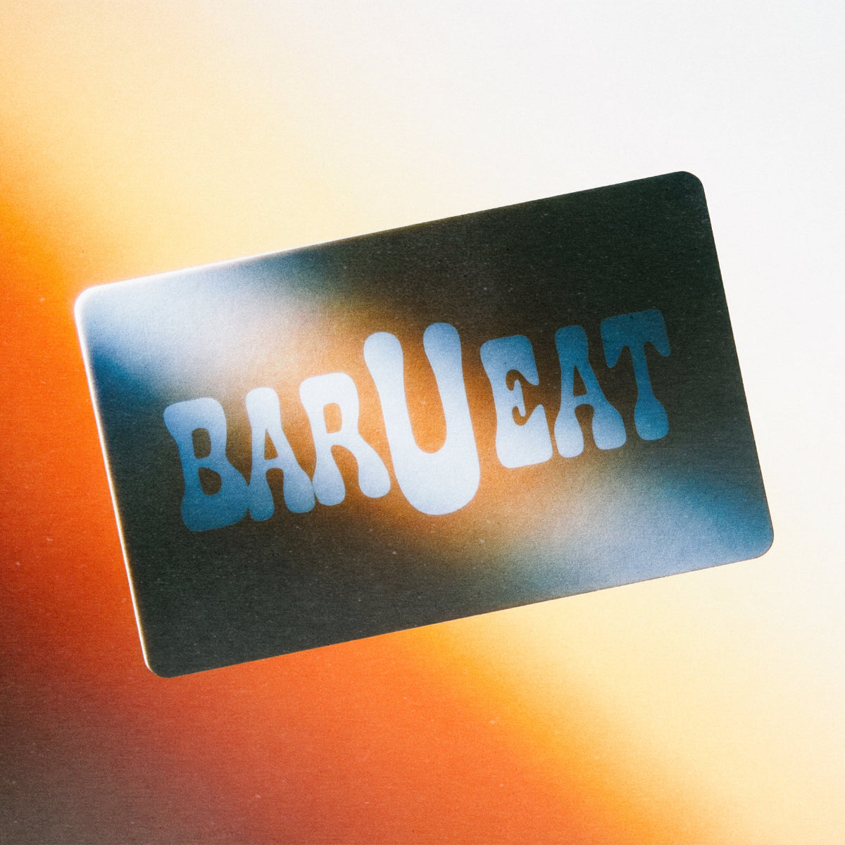 BAR U EAT gift card with logo and gold gradient background