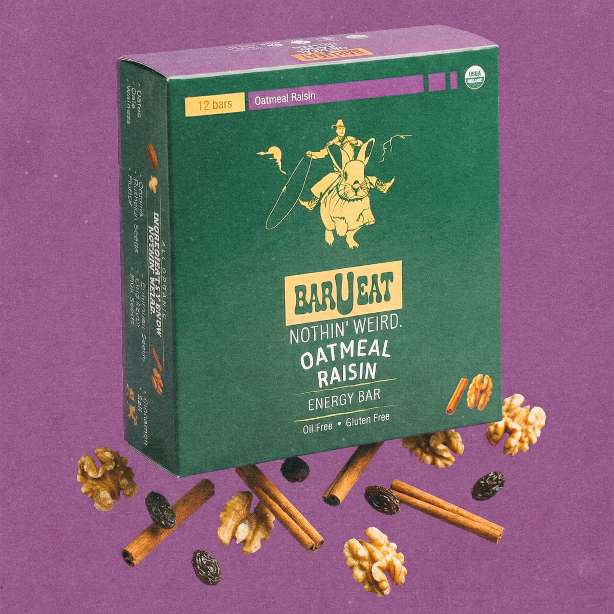 barueat oatmeal raisin energy bar box of 12 closed