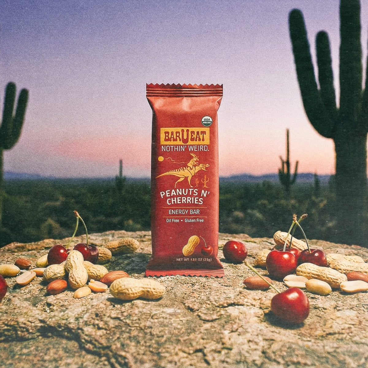 barueat peanut cherry bar desert