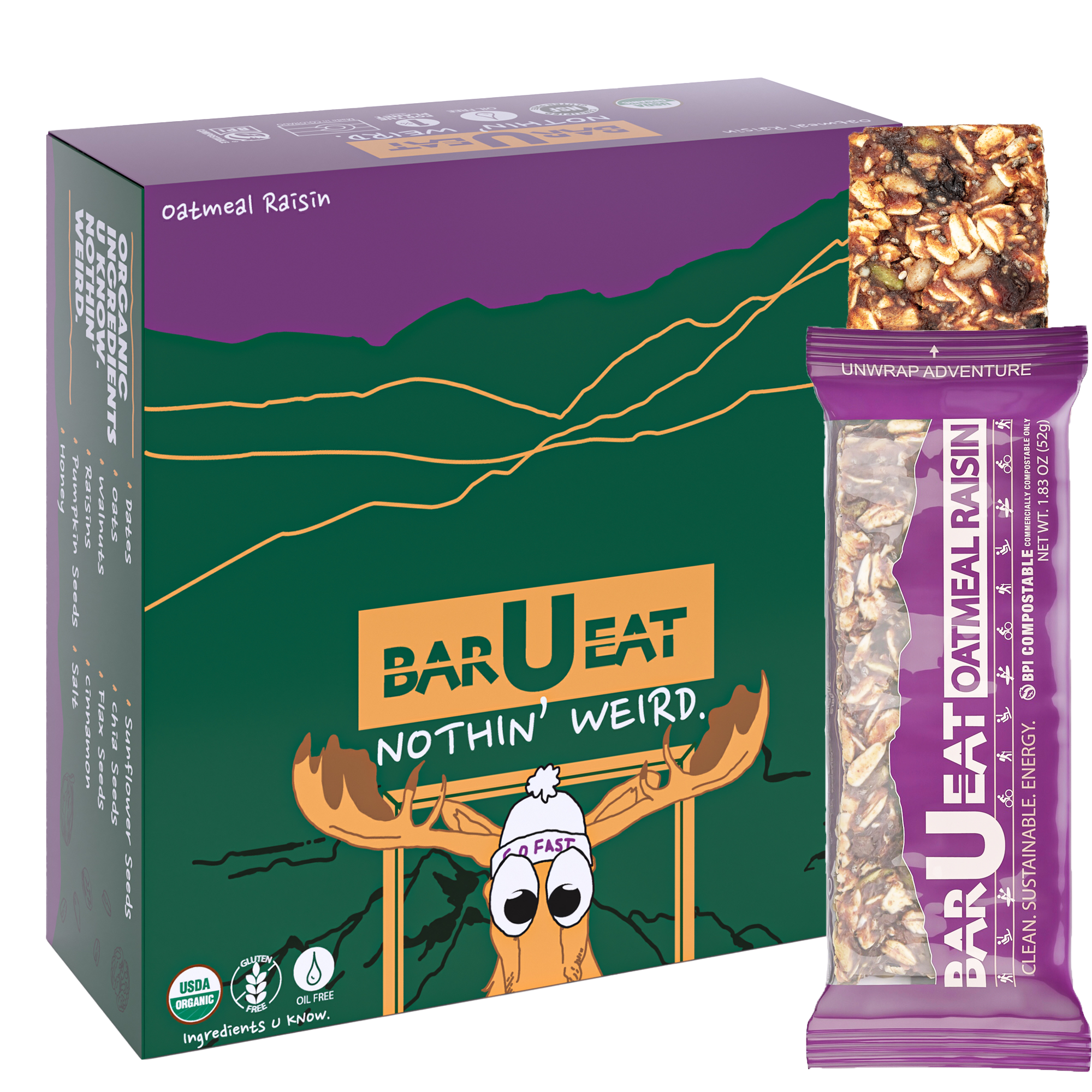 Oatmeal Raisin Bar u eat nothin weird